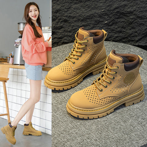 Women's Hollow-out Breathable Ankle Summer Thin Single-layer Thick Boots