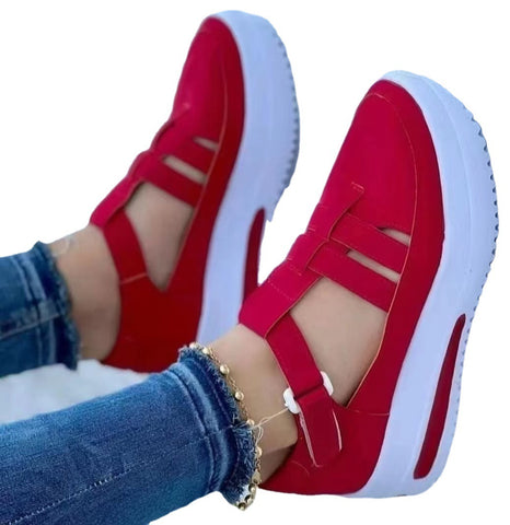 Women's Bag Wedge Breathable Round Toe Sandals