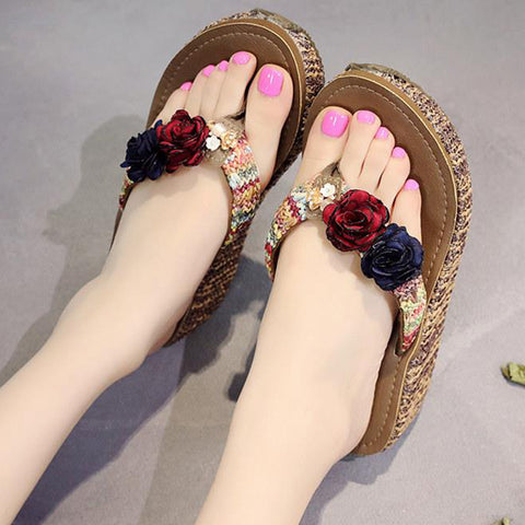 Women's Summer Fashion Outdoor Flip-flops Thick-soled Non-slip Slippers