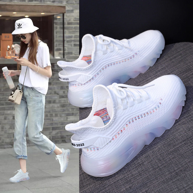 Women's Woven Breathable Soft Bottom Wild Color Casual Shoes