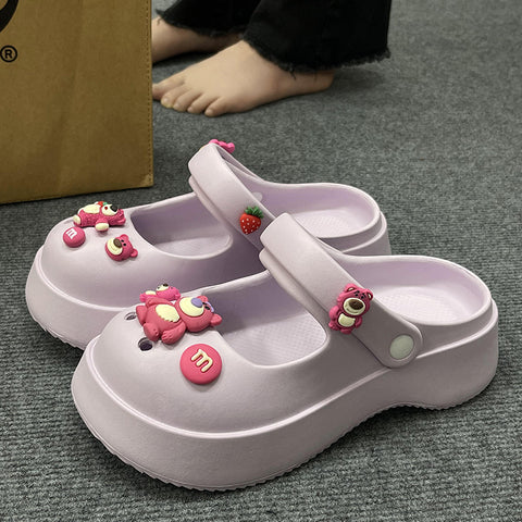 Princess Outer Wear Thick Bottom Beach House Slippers