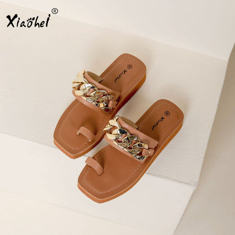 Women's Outdoor Chain Half Thick Bottom For Sandals