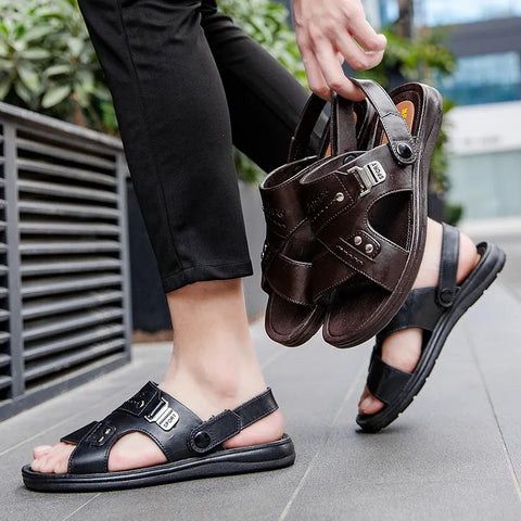 Men's Summer Soft Non-slip Dad Korean Beach Sandals