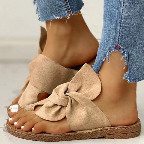 Summer Plus Size Bow Soft Bottom Sandals