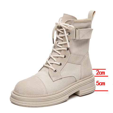 Women's Insole Thick Bottom Side Zipper Plus Boots