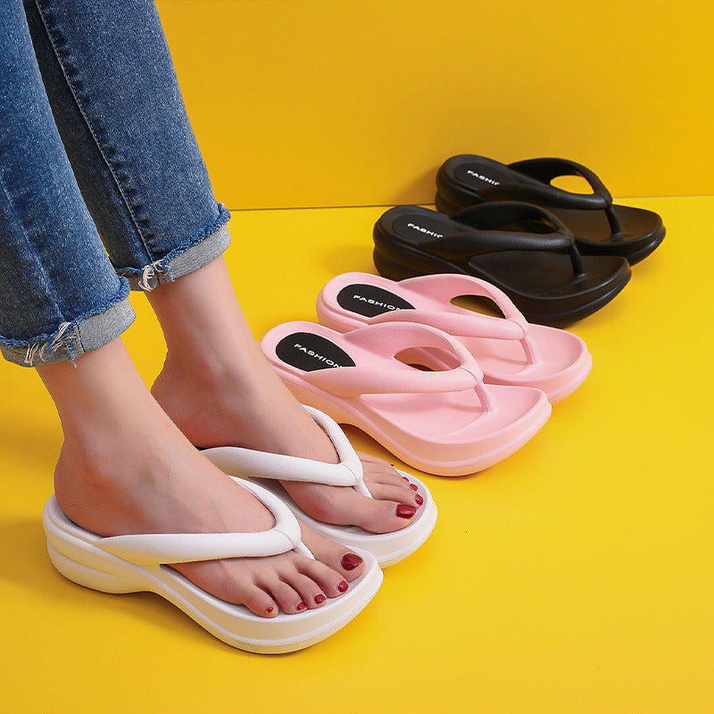 Women's Dongdaemun Wedge Outdoor Fashion Platform Slippers