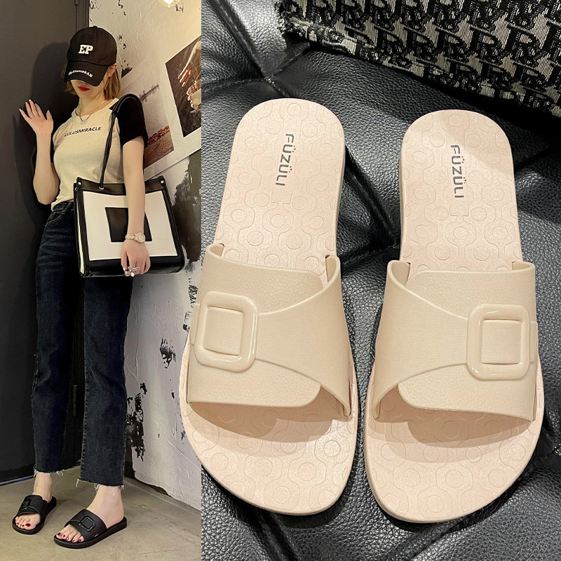 Women's Outer Wear Simple Solid Color Flat Sandals