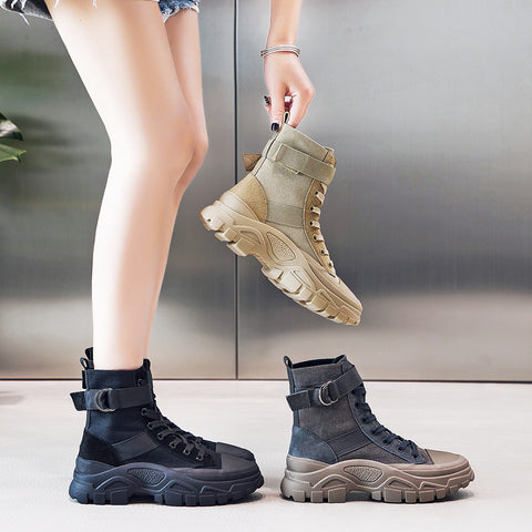 Women's Autumn Three Colors Motorcycle Thin Breathable Boots