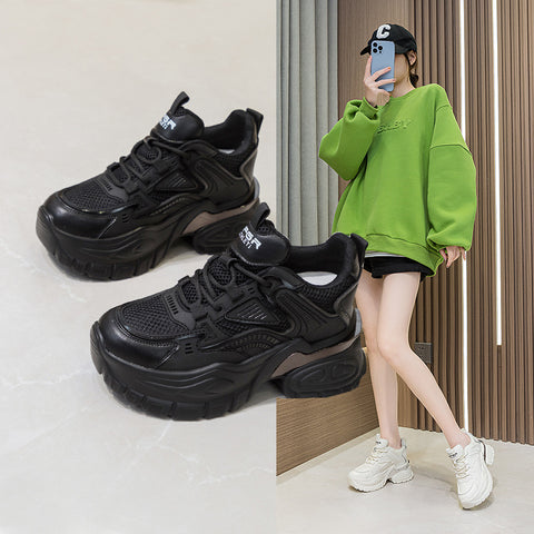 Stylish Women's Increasing Insole Dad Platform Sneakers