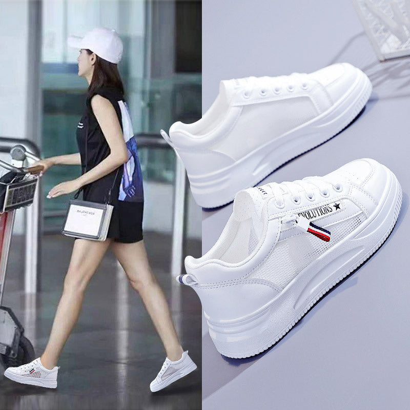 Women's & Students' Summer Mesh Surface White Korean Style Sneakers