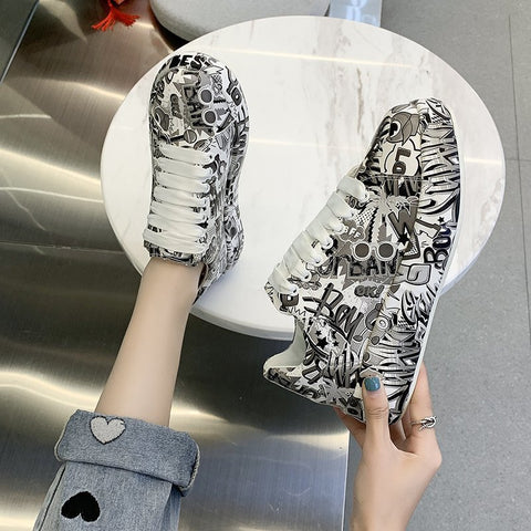 Creative Innovative Women's Mcqueen White Platform Sneakers