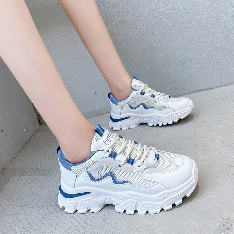 Women's Spring Mesh Breathable Platform Korean Style Sneakers