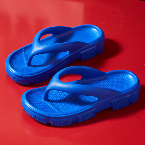 Women's Bottom Flip-flops Summer Outdoor Stylish Height Increasing Korean Slippers