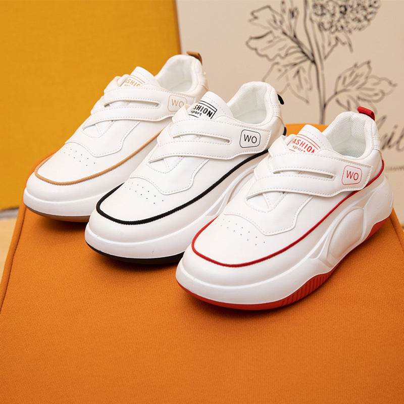 Women's Real Soft White For Spring Platform Casual Shoes