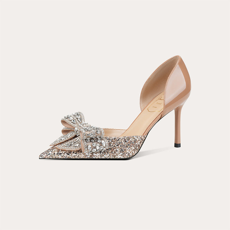 Women's High Stiletto Pointed Crystal Diamond Not Women's Shoes