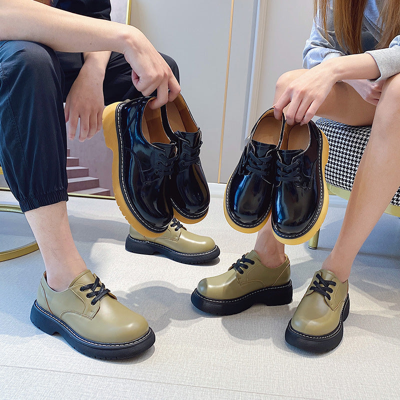 Women's & Men's Toe Small Retro Platform Couple Korean High Boots