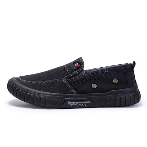 Men's Elastic Slip-on Sports Old Cloth Running Canvas Shoes