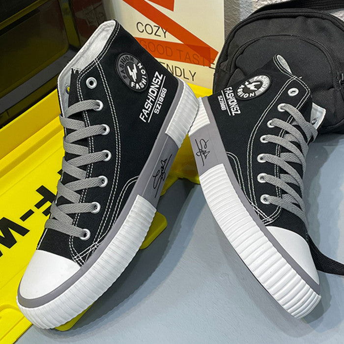 New Men's High-top Summer Breathable Fashion Canvas Shoes