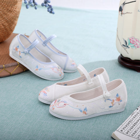 Slouchy Increasing Insole Antique Series Flat Canvas Shoes
