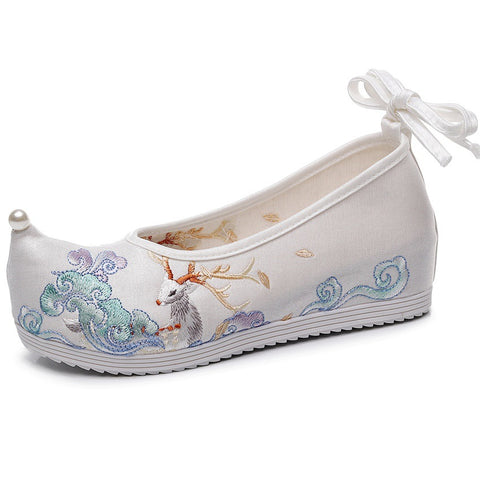 Women's Everted Toe Invisible Elevated Embroidered Spring Men's Shoes
