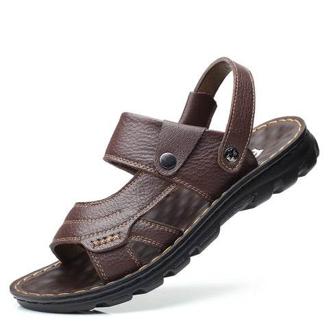 Men's Soft Bottom Cutout Grandpa Summer Old Sandals
