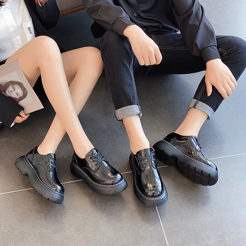 Women's & Men's Toe Small Retro Platform Couple Korean High Boots