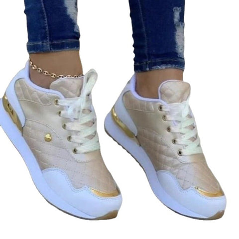 New Size Lace Up Round Head Sneakers