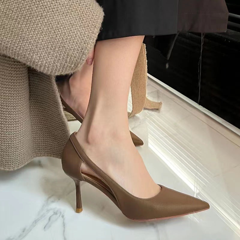 Women's High Korean Patent Pointed-toe Stiletto Professional Women's Shoes
