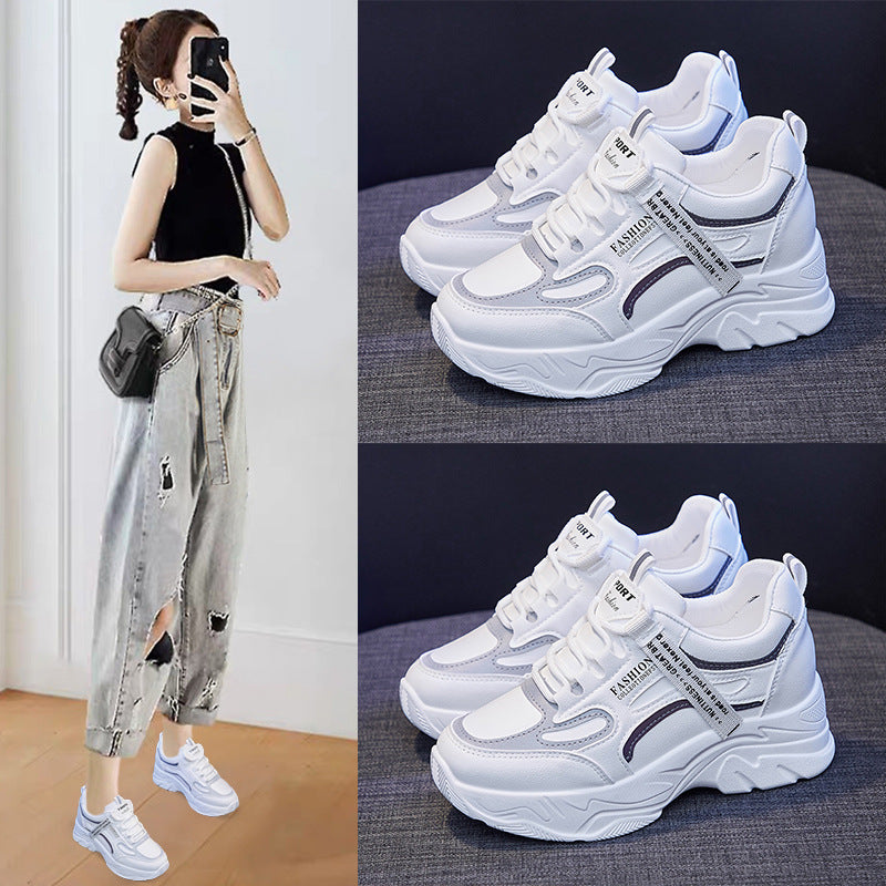 Women's Increasing Insole Dad Spring Korean Style Canvas Shoes