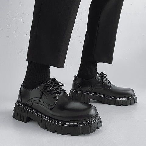 Chaussures pour hommes noires de style Daren Hong Kong pour hommes