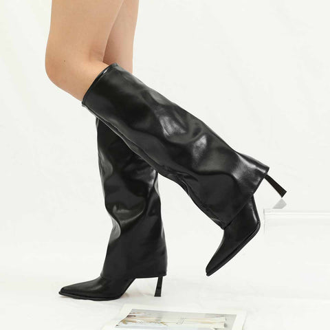Women's Female British Style Stiletto Pointed Boots