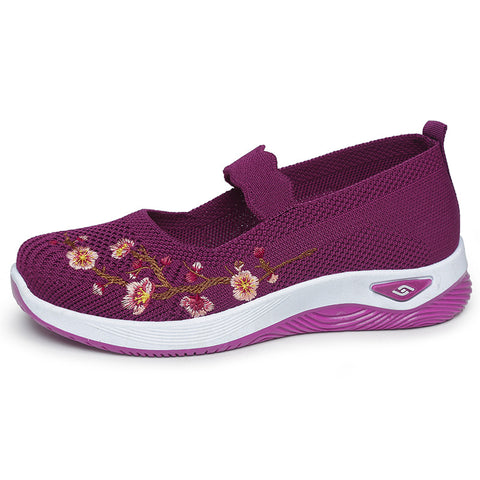 Chaussures en toile à semelle souple pour femmes, chaussures simples respirantes et confortables pour maman