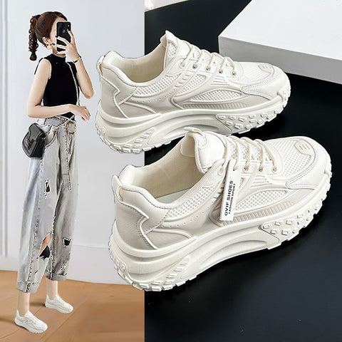 Women's Korean Style Clunky Spring Sports Thick Sneakers